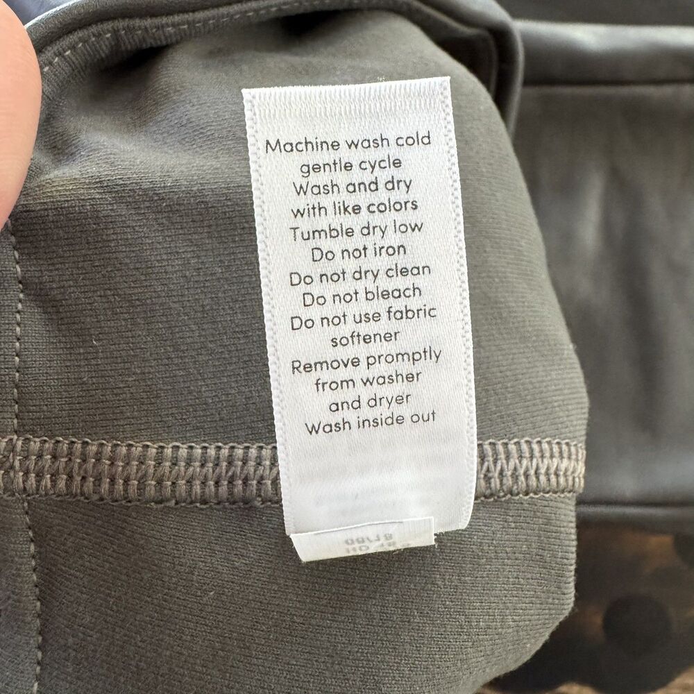 Athleta Faux Leather Leggings Women’s High Waist Grey Stretch Pull On Pants - Picture 6 of 6